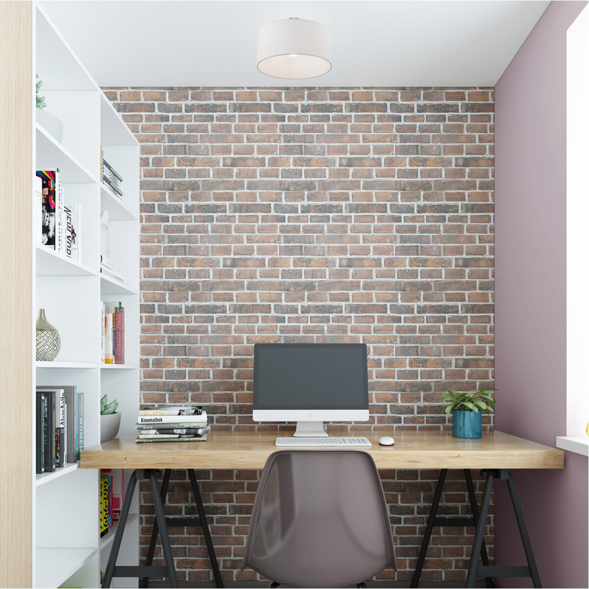 Clark 1 Light 13 inch Brushed Nickel Semi-Flush Mount Ceiling Light