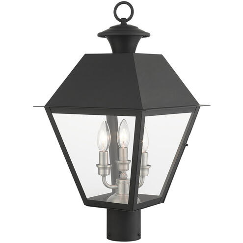 Mansfield 3 Light 22 inch Black Outdoor Post Top Lantern