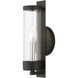 Castleton 1 Light 5 inch Black with Brushed Nickel Candle Single Sconce Wall Light, Single
