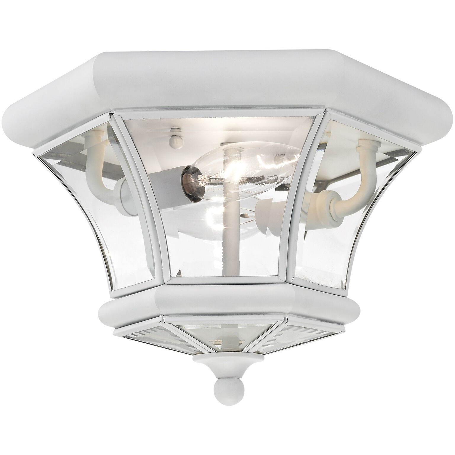 Monterey/Georgetown 2 Light 11 inch White Outdoor Ceiling Mount