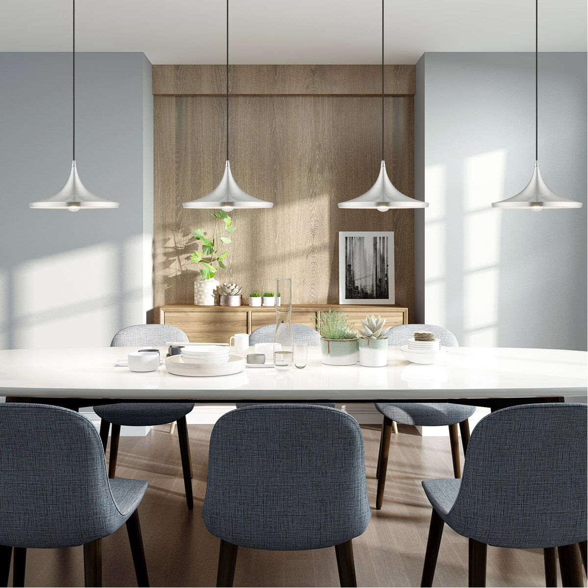 Allison 1 Light 14 inch Brushed Aluminum Mini Pendant Ceiling Light