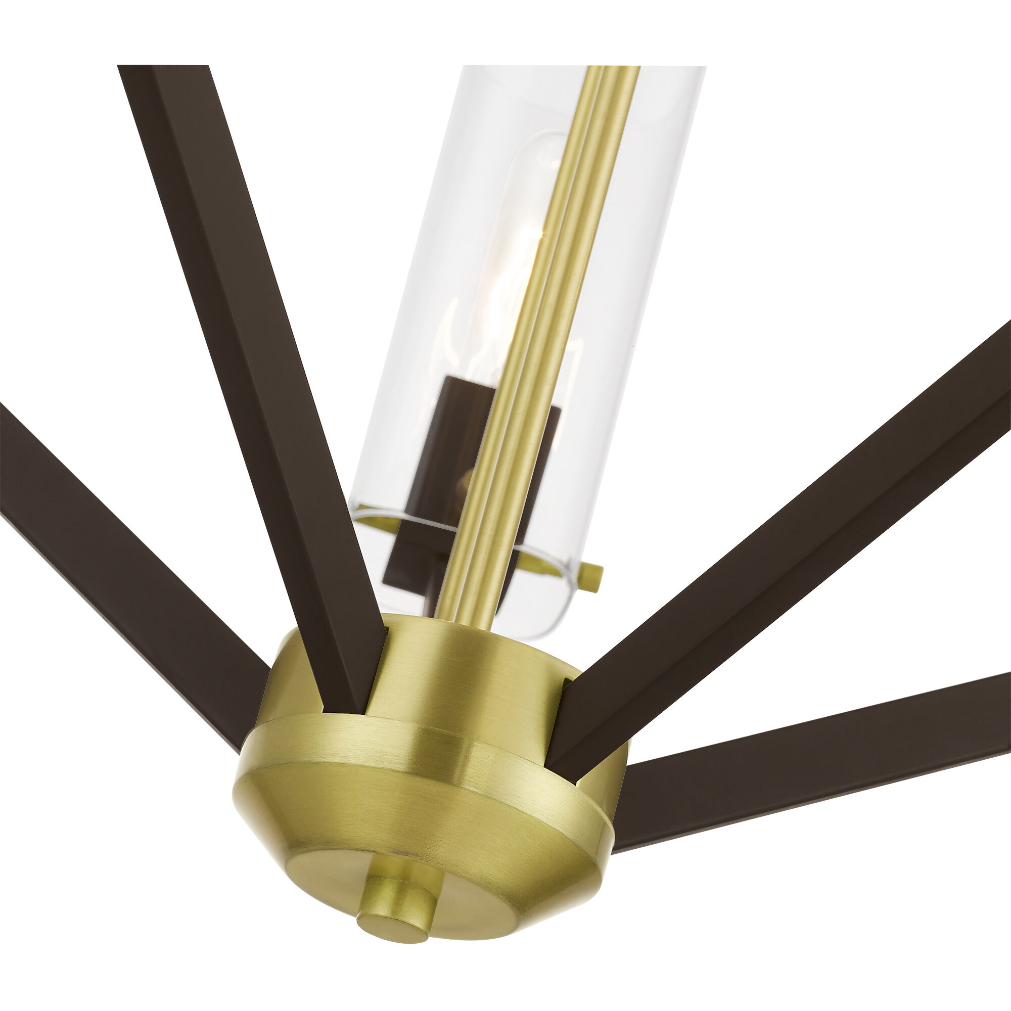 Beckett 5 Light 26 inch Satin Brass & Bronze Chandelier Ceiling Light