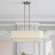 Manorwood 4 Light 36 inch Antique Brass Linear Chandelier Ceiling Light, Large