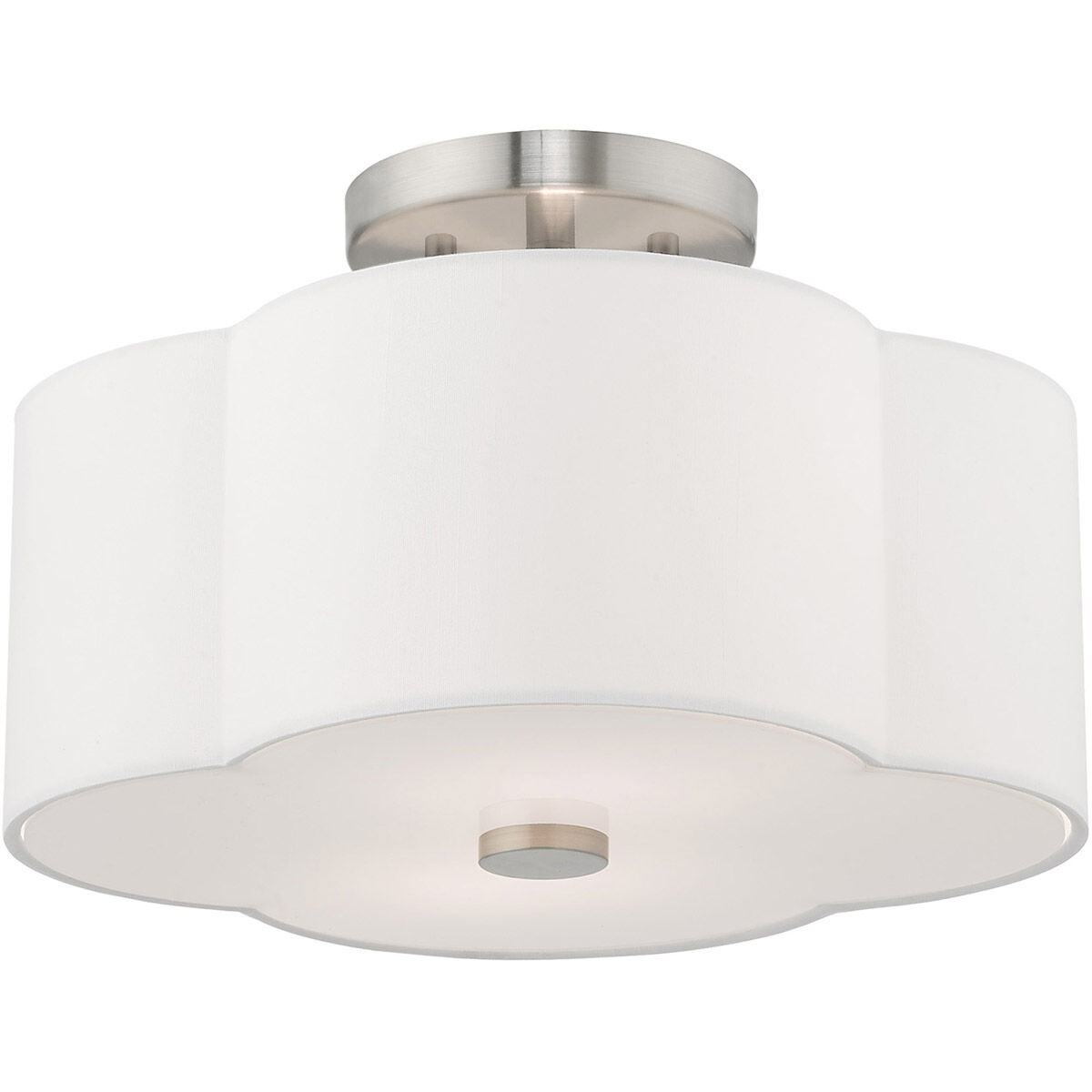 Chelsea 2 Light 13 inch Brushed Nickel Semi-Flush Mount Ceiling Light