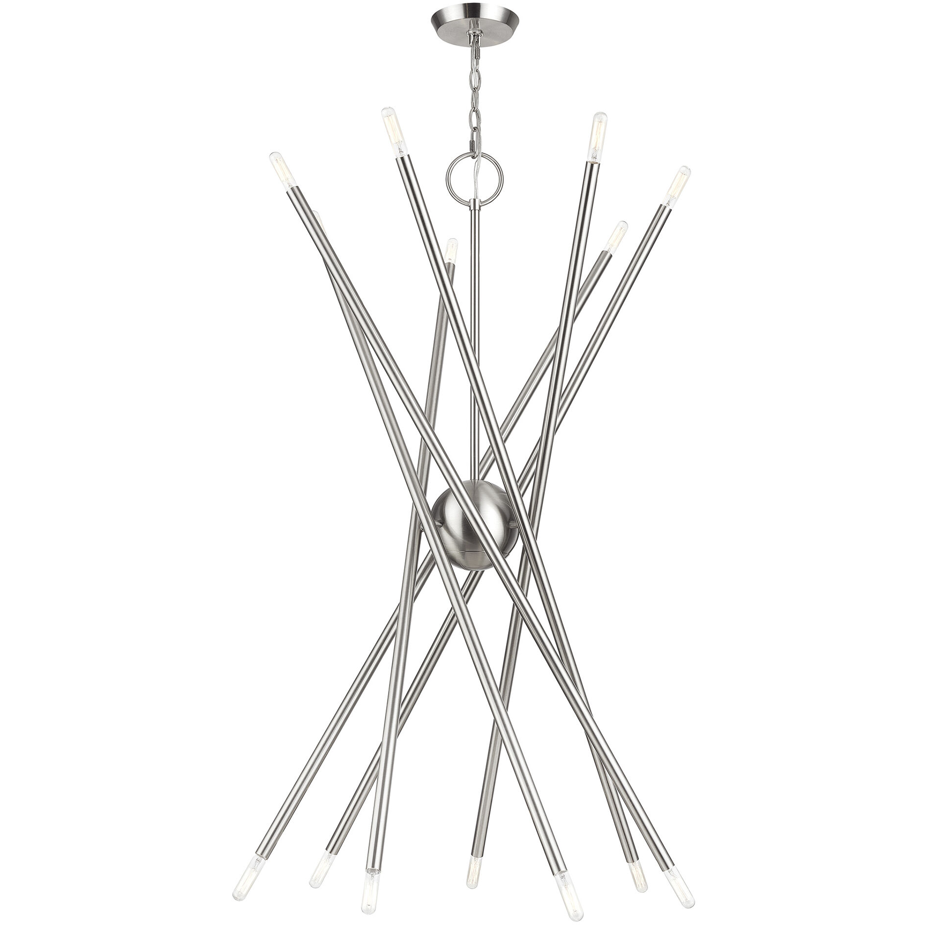 Soho 14 Light 40 inch Brushed Nickel Foyer Chandelier Ceiling Light
