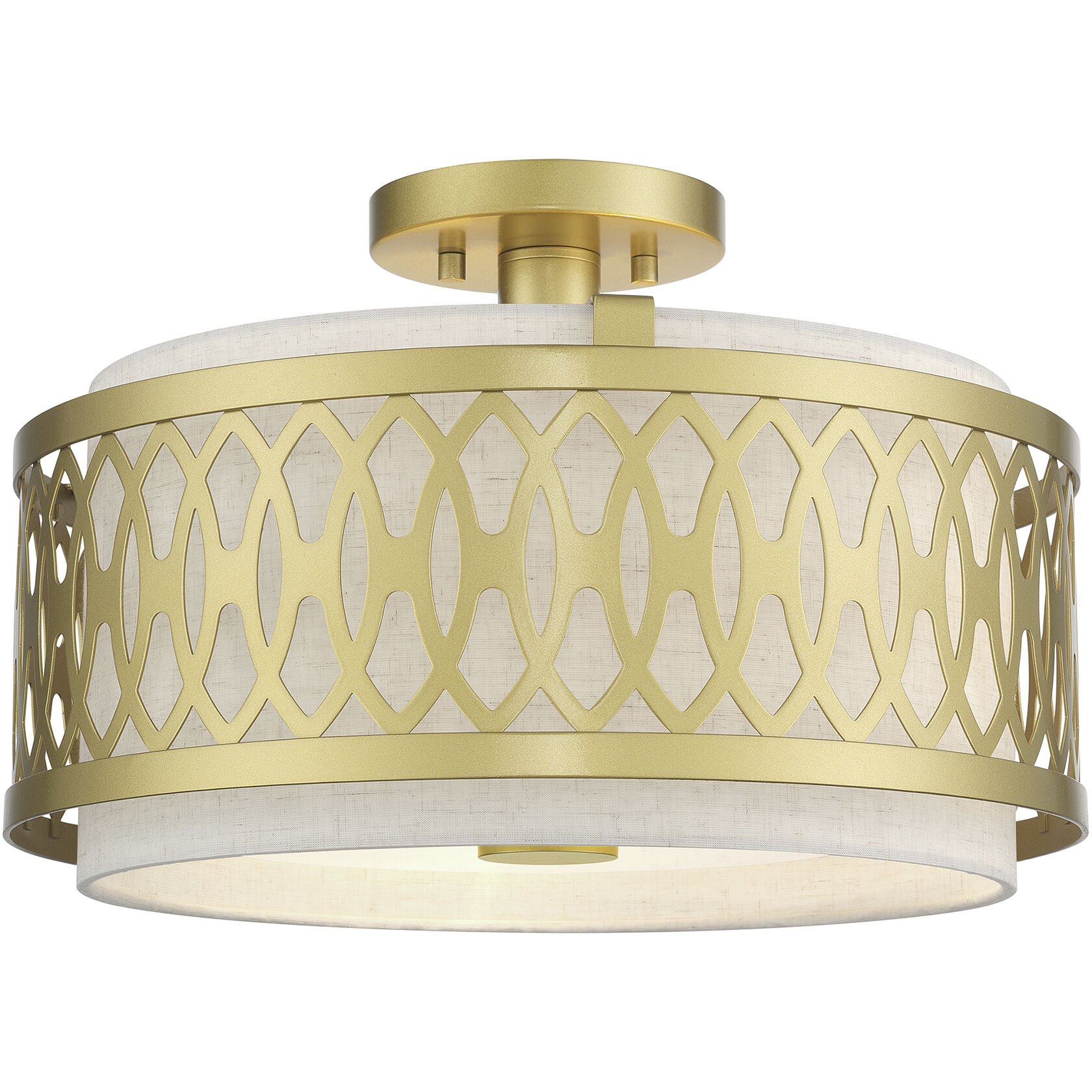 Livex Lighting 53432-33 Vistaview 3 Light 15 inch Soft Gold Semi