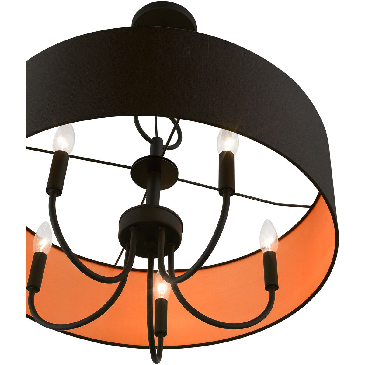 Bradhurst 5 Light 23 inch Black Pendant Chandelier Ceiling Light
