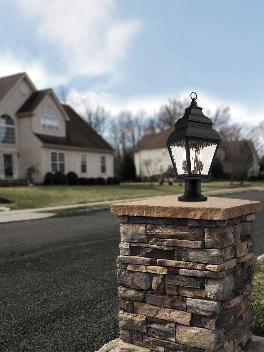 Exeter 2 Light 21 inch Black Outdoor Post Top Lantern
