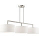 Meridian 3 Light 51 inch Brushed Nickel Linear Chandelier Ceiling Light