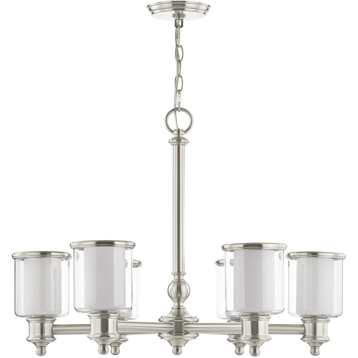 Middlebush 6 Light 28 inch Brushed Nickel Chandelier Ceiling Light