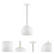 Piedmont 1 Light 10 inch Shiny White with Polished Brass Accents Globe Pendant Ceiling Light