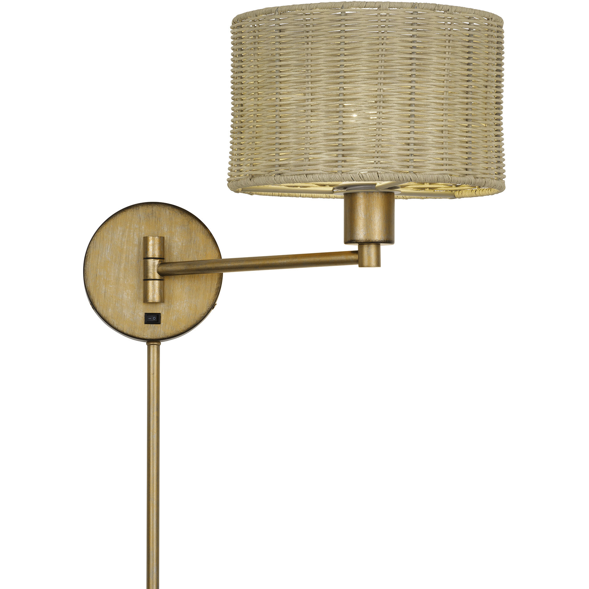Weavington 15.5 inch 40.00 watt Antique Gold Leaf Swing Arm Wall Lamp Wall Light