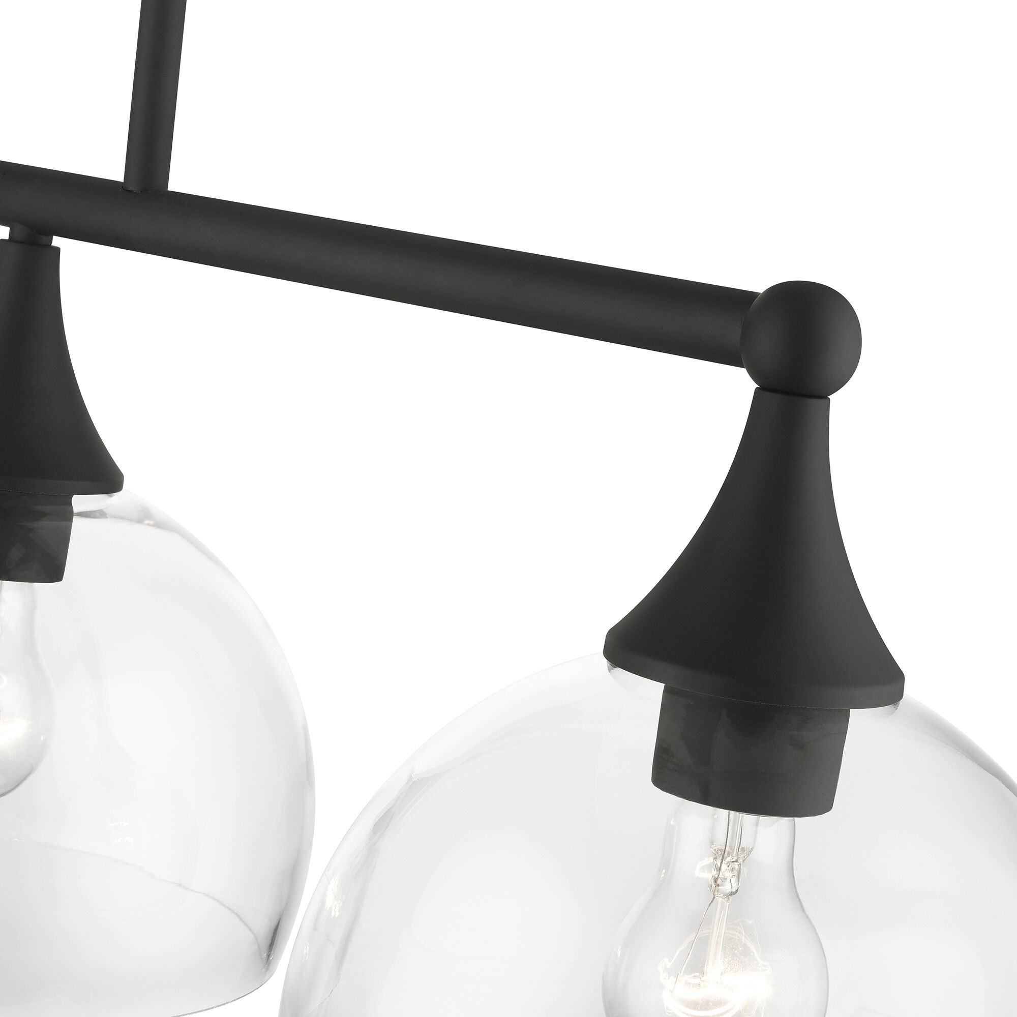 Glendon 3 Light 30 inch Black Linear Chandelier Ceiling Light