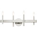 Denmark 4 Light 24 inch Brushed Nickel with Bronze Accents Vanity Sconce Wall Light