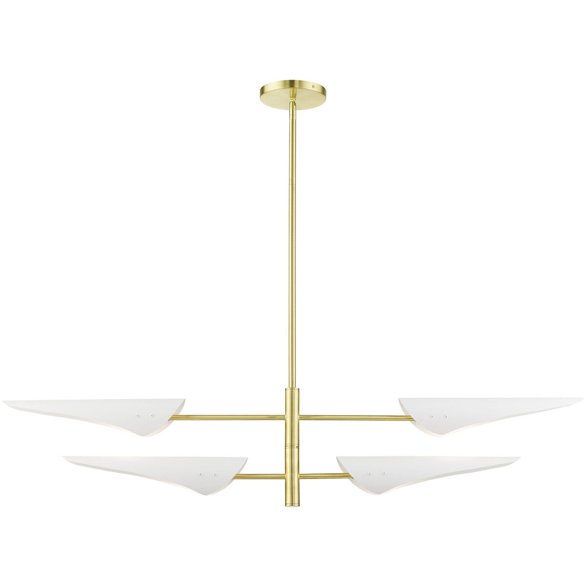 Capistrano 4 Light 38 inch Satin Brass Pendant Chandelier Ceiling Light