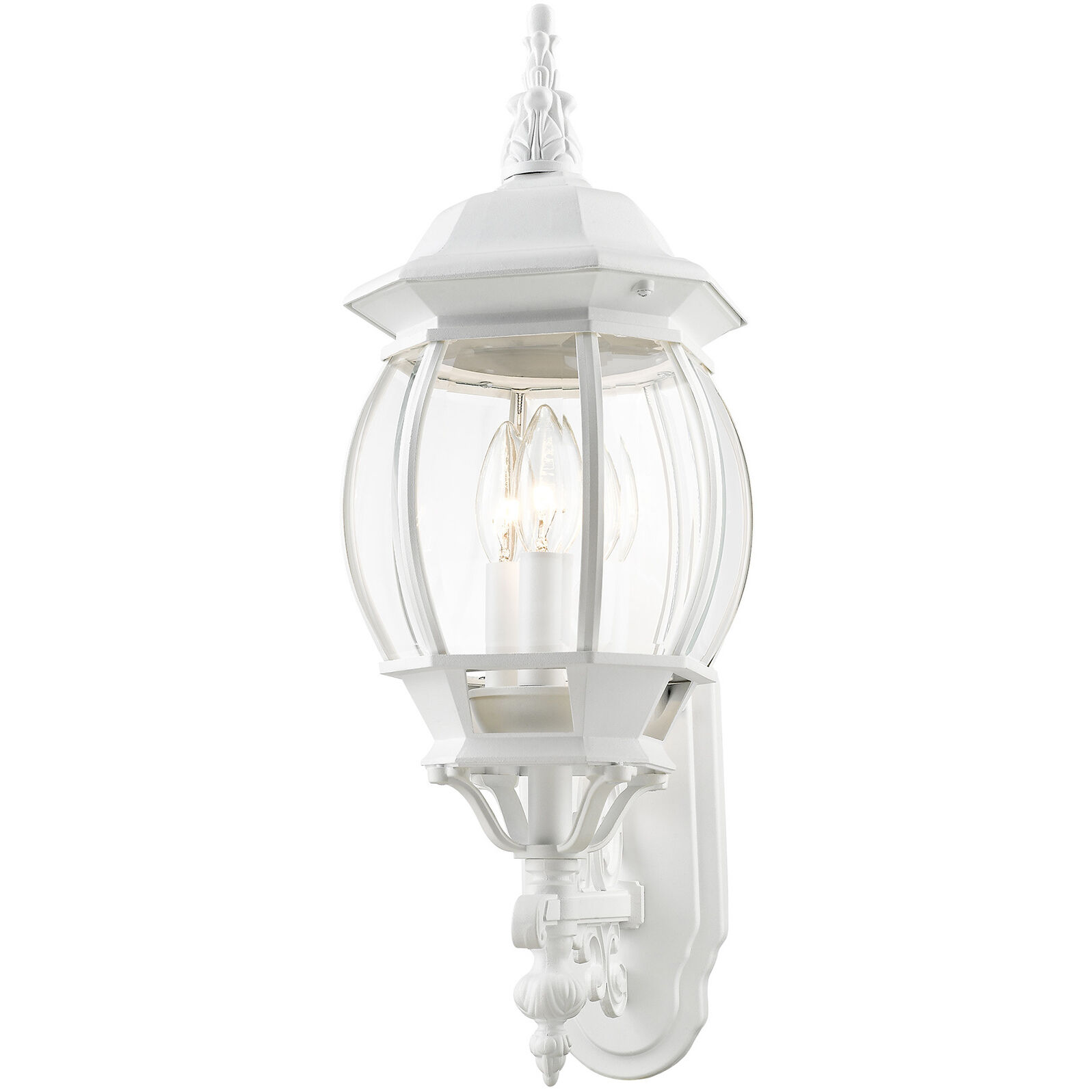 Frontenac 3 Light 22 inch Textured White Outdoor  Wall Lantern
