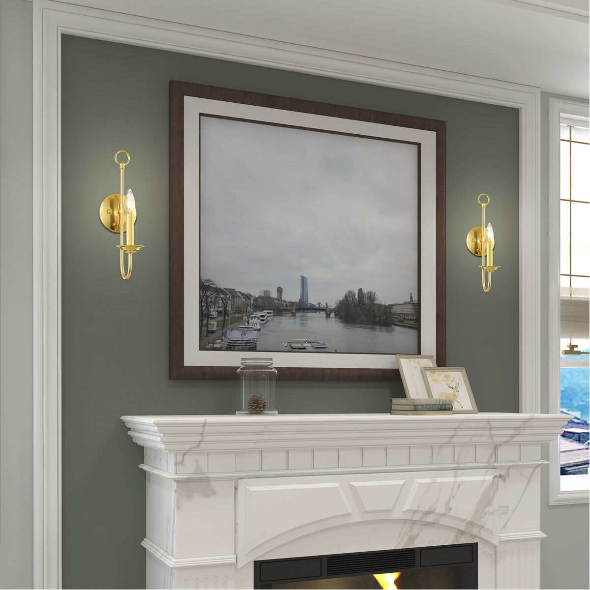 Estate 1 Light 5 inch Polished Brass Sconce Wall Light