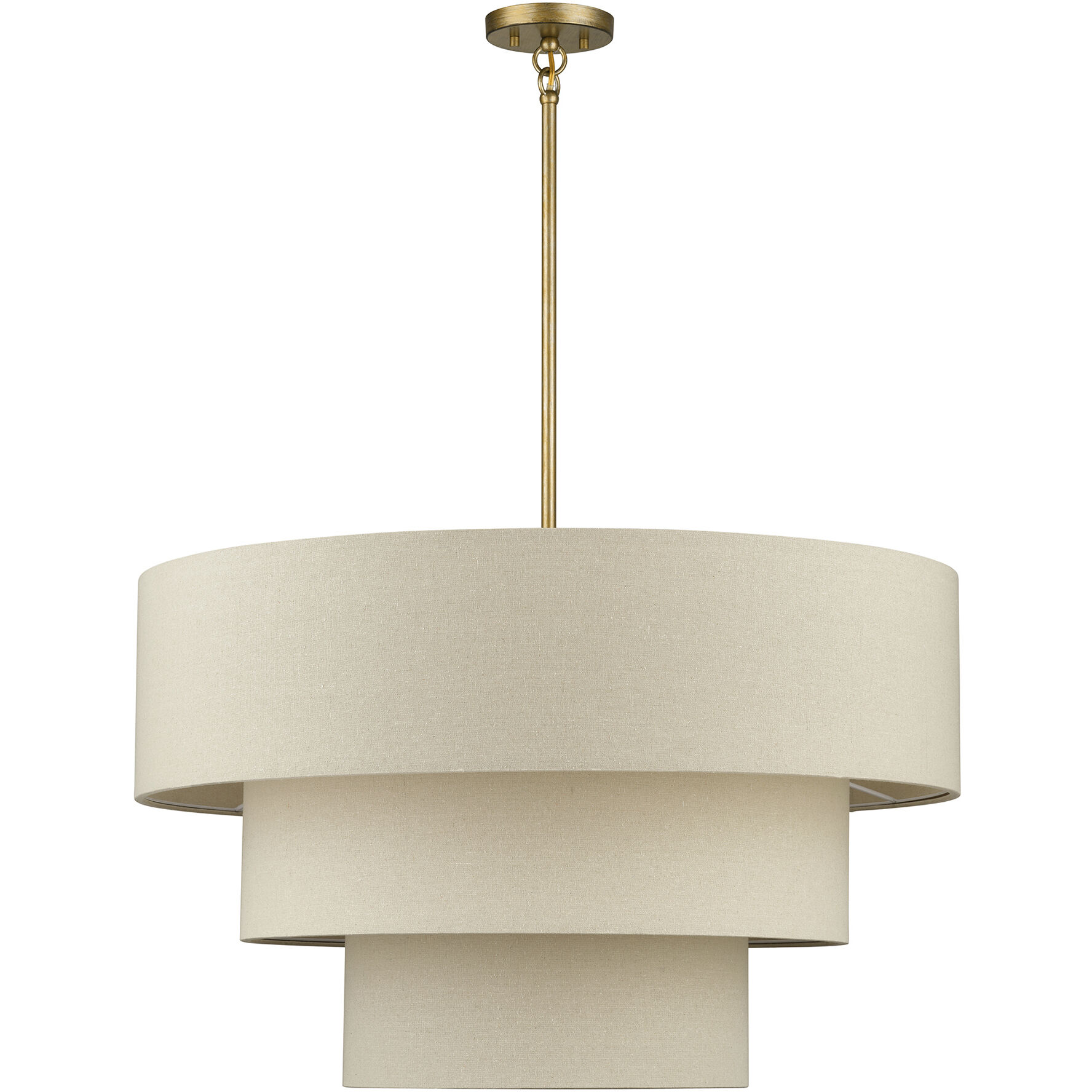 Bellingham 8 Light 32 inch Antique Gold Leaf Pendant Chandelier Ceiling Light, Large