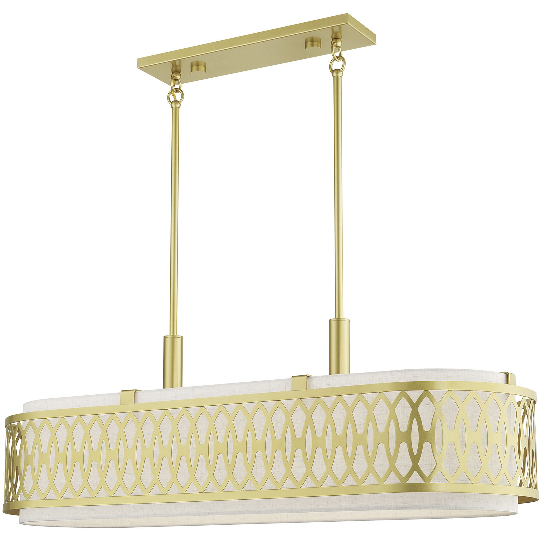 Vistaview 6 Light 42 inch Soft Gold Linear Chandelier Ceiling Light