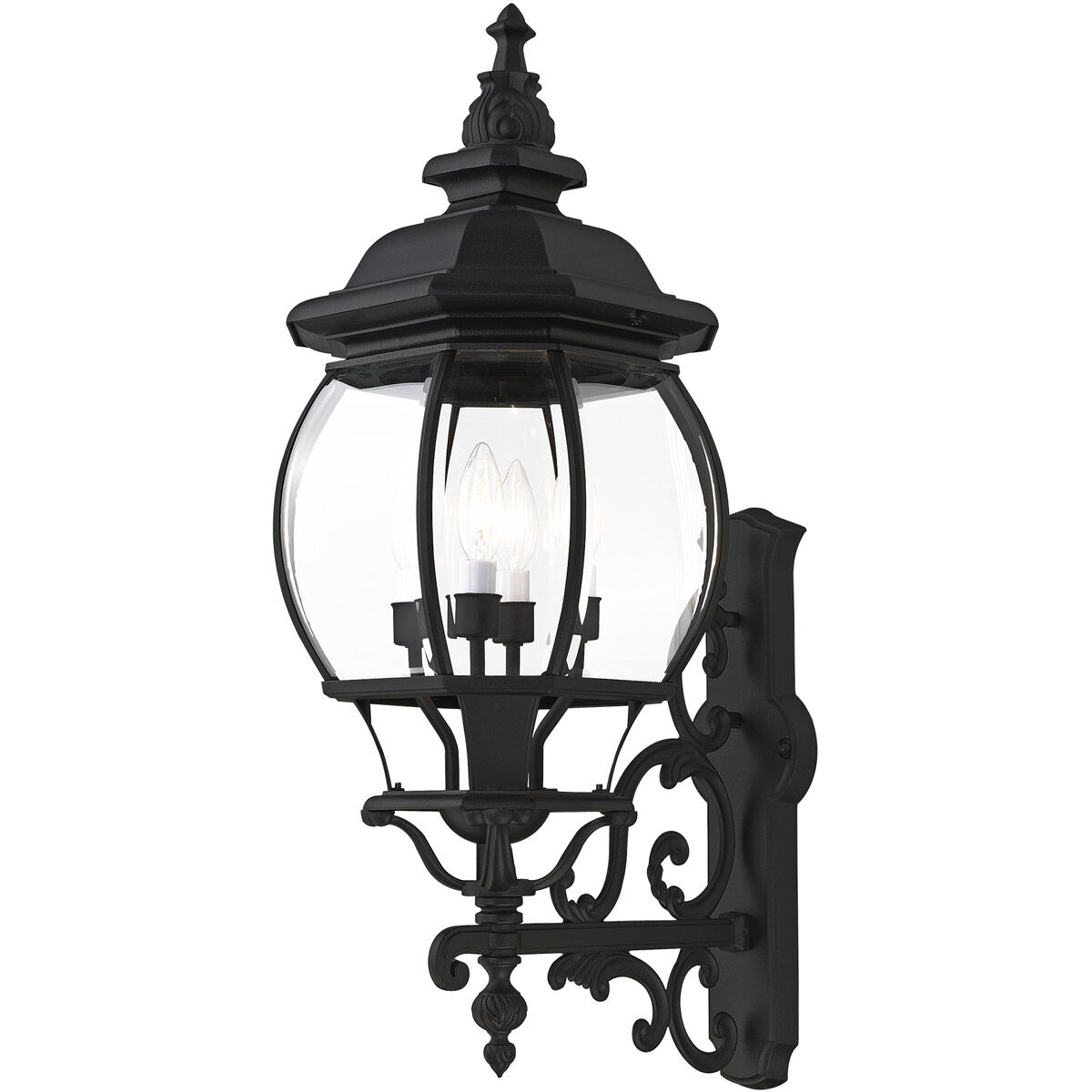 Frontenac 4 Light 29 inch Textured Black Outdoor  Wall Lantern