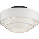 Manorwood 4 Light 21 inch Bronze Semi-Flush Ceiling Light
