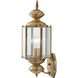Outdoor Basics 1 Light 17 inch Antique Brass Outdoor Wall Lantern 