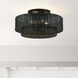 Weavington 4 Light 21 inch Black Semi Flush Mount Ceiling Light, Extra Large