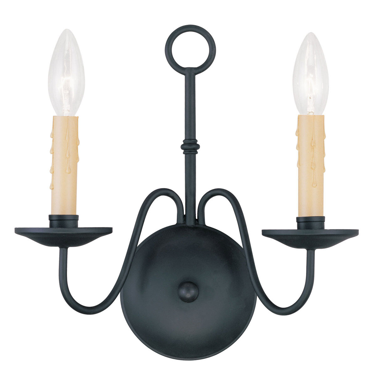 Heritage 2 Light 13 inch Black Wall Sconce Wall Light