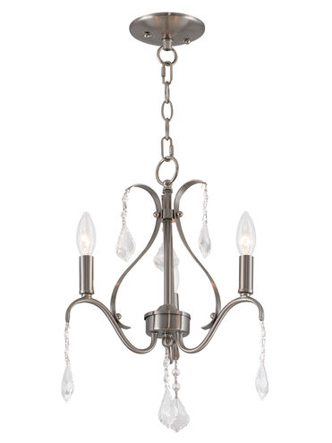 Caterina 3 Light 13 inch Brushed Nickel Mini Chandelier Ceiling Light