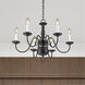 Williamsburgh 6 Light 24 inch Bronze Chandelier Ceiling Light