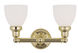 Classic 2 Light 16 inch Polished Brass Bath Vanity Wall Light