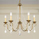 Pennington 5 Light 25 inch Antique Gold Leaf Chandelier Ceiling Light