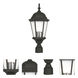 Hamilton 3 Light 21 inch Textured Black Outdoor Post Top Lantern