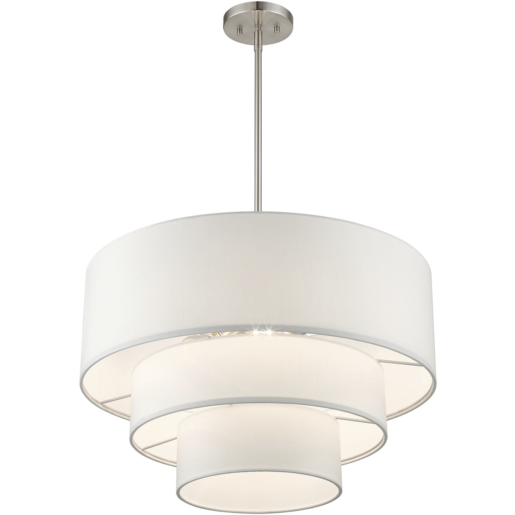 Carrington 4 Light 23 inch Brushed Nickel Pendant Chandelier Ceiling Light