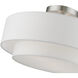 Meridian 2 Light 15 inch Brushed Nickel Semi-Flush Ceiling Light