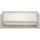 Sutter LED 12 inch Brushed Nickel ADA Bath Vanity Wall Light