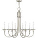 Cranford 8 Light 30 inch Brushed Nickel Chandelier Ceiling Light