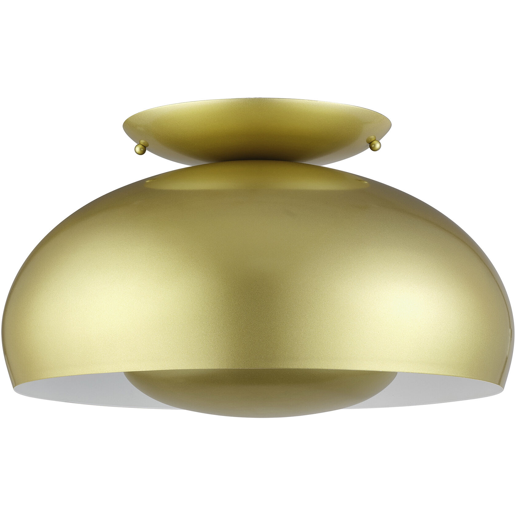 Domma 3 Light 17 inch Soft Gold Semi Flush Mount Ceiling Light, Large