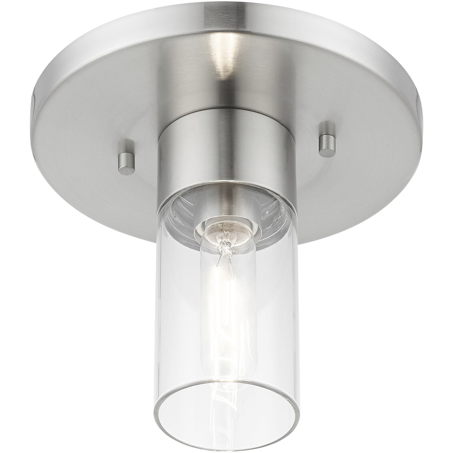 Carson 1 Light 9 inch Brushed Nickel Flush Mount Ceiling Light