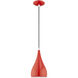 Allison 1 Light 6.25 inch Shiny Red Mini Pendant Ceiling Light