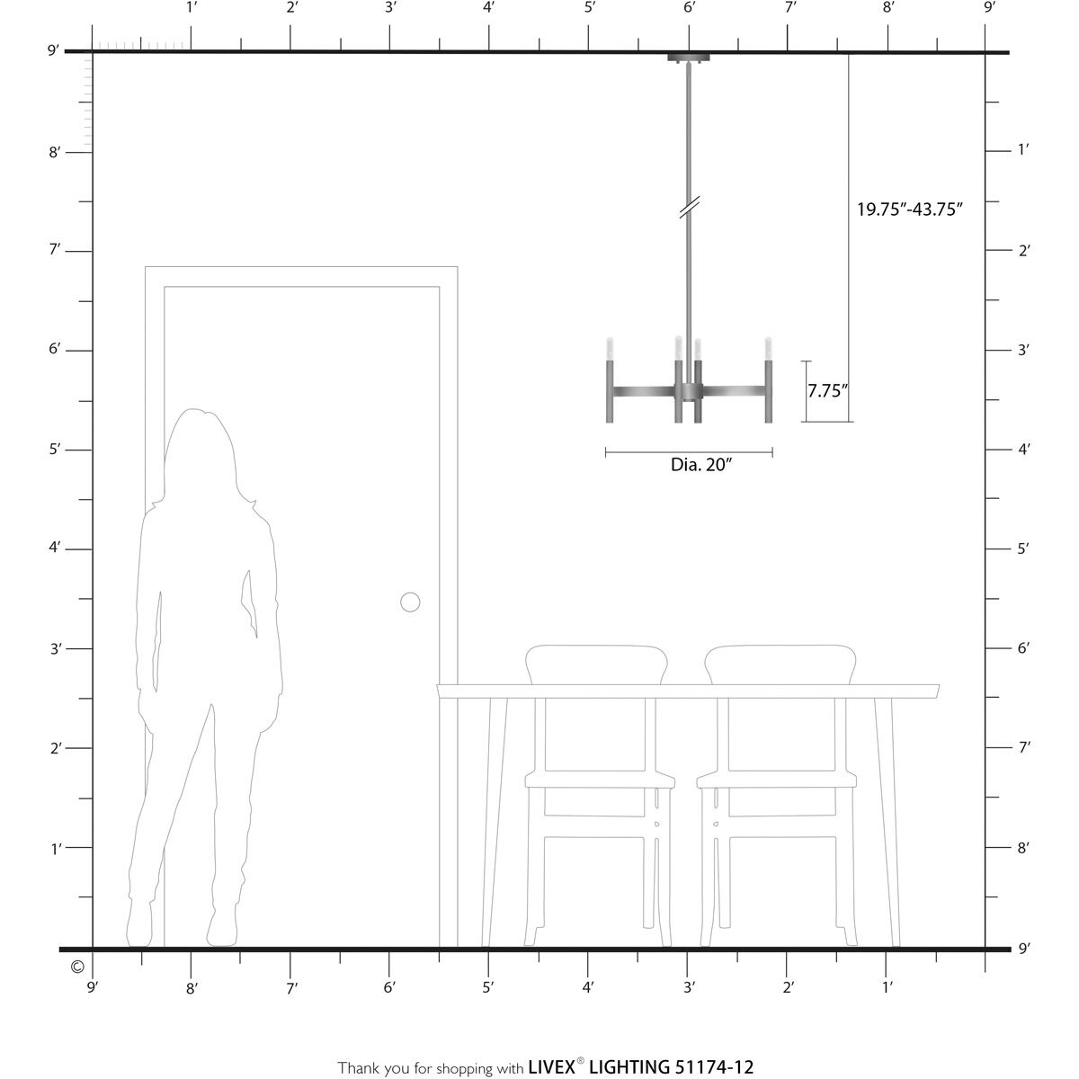 Copenhagen 4 Light 20 inch Satin Brass Chandelier Ceiling Light
