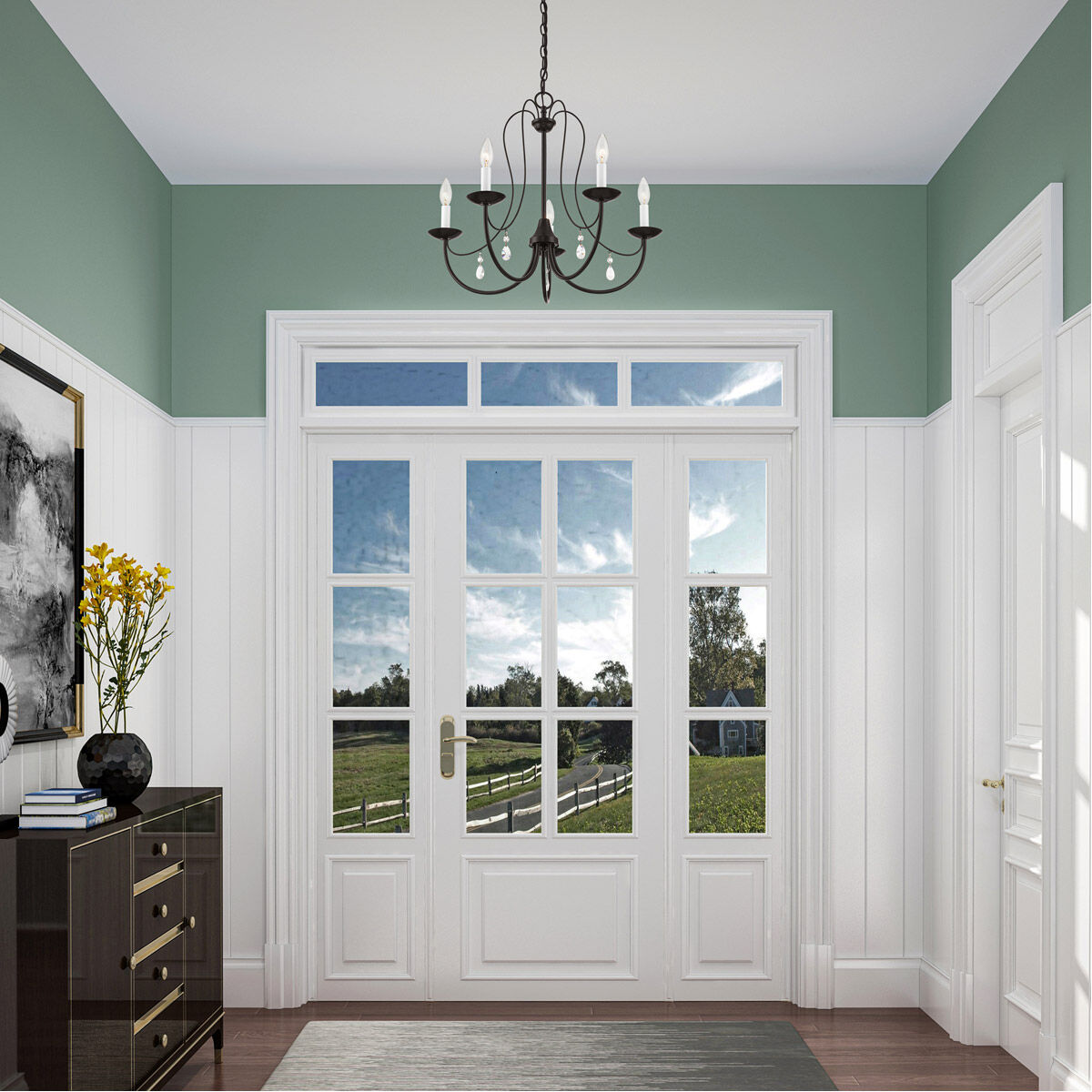 Mirabella 5 Light 24 inch English Bronze Chandelier Ceiling Light