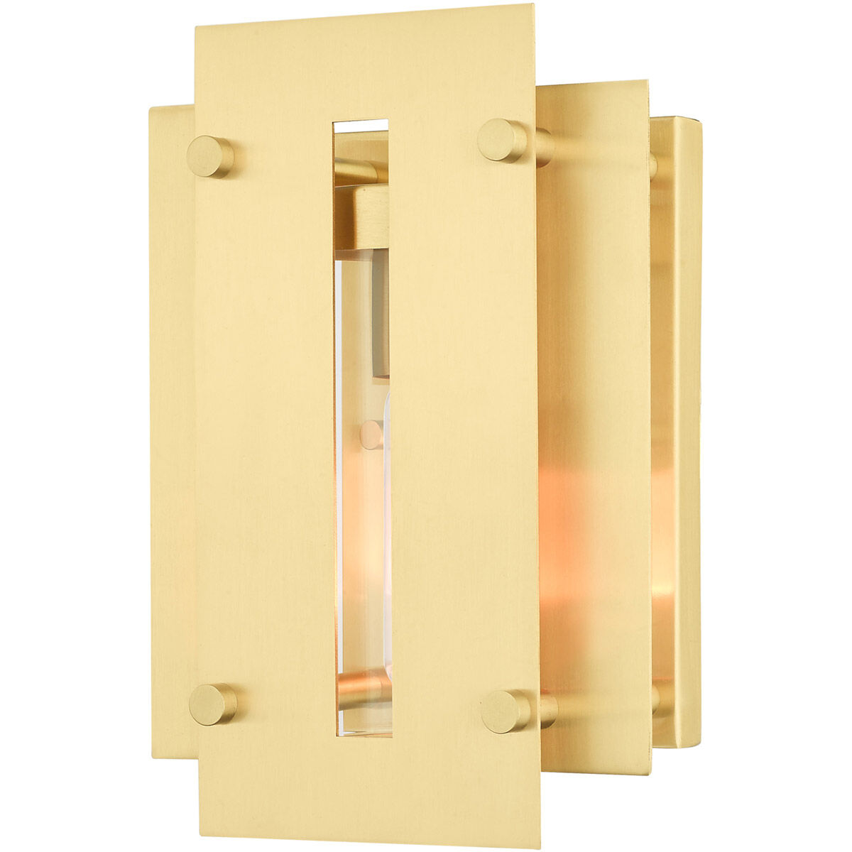 Utrecht 1 Light 10 inch Satin Brass Outdoor Wall Lantern