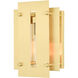 Utrecht 1 Light 10 inch Satin Brass Outdoor Wall Lantern