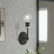 Lansdale 1 Light 5 inch Black with Brushed Nickel Accents Vanity Sconce Wall Light