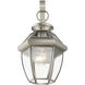Monterey 1 Light 13 inch Brushed Nickel Outdoor Wall Lantern