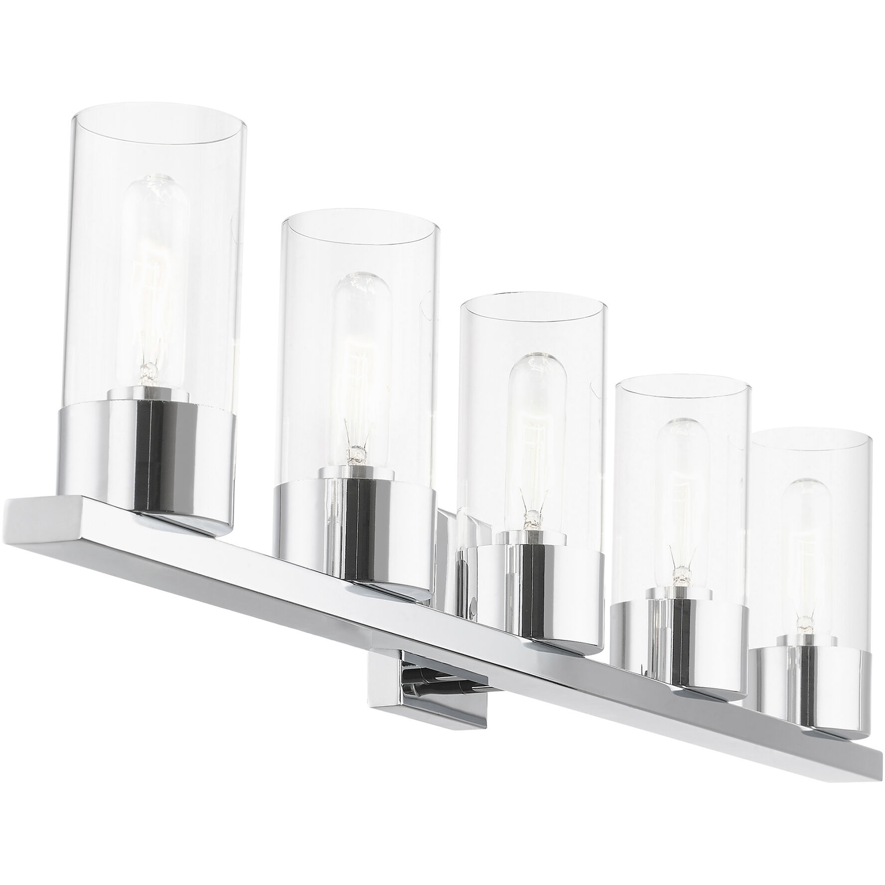 Carson 5 Light 40 inch Polished Chrome Vanity Sconce Wall Light