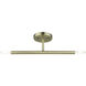 Copenhagen 2 Light 5.13 inch Antique Brass Semi-Flush Ceiling Light