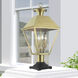 Wentworth 4 Light 27.5 inch Natural Brass Outdoor Extra Large Post Top Lantern, Extra Large