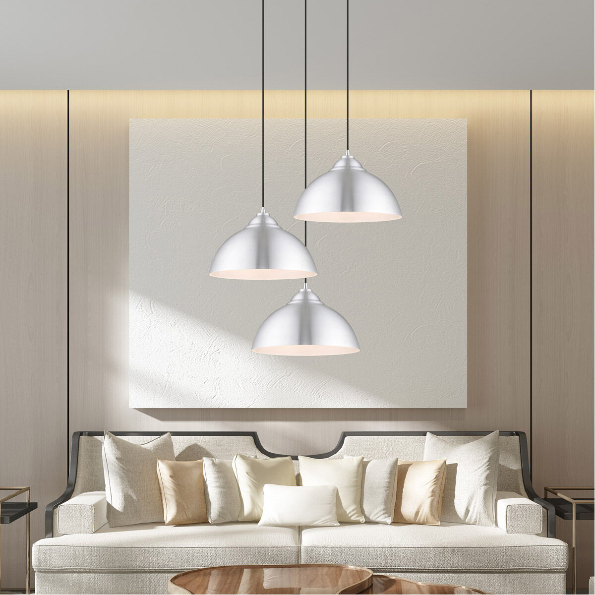 Allison 1 Light 16 inch Brushed Aluminum Mini Pendant Ceiling Light